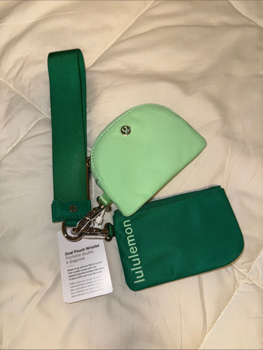 Lululemon Dual Pouch Wristlet Raceway Green